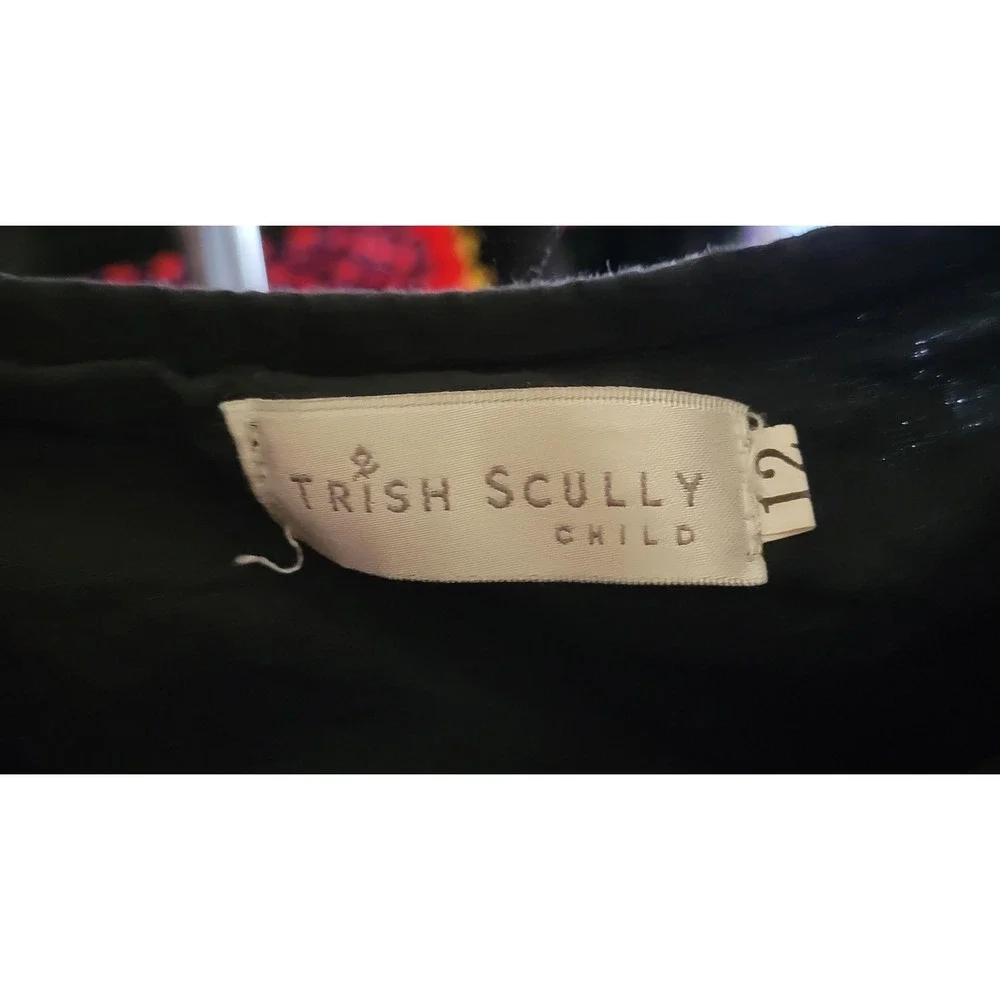 Trish Scully Child Queen of Hearts Costume Dress Red Black Lace Size 12